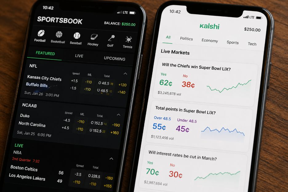 sports betting odds and prediction market contracts